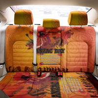 Australia and New Zealand ANZAC Day Back Car Seat Cover Soldiers Memories - Red Poppies with Aboriginal and Maori Art LT03 - Polynesian Pride