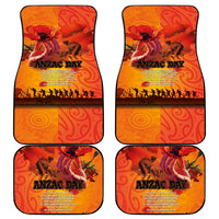 Australia and New Zealand ANZAC Day Car Mats Soldiers Memories - Red Poppies with Aboriginal and Maori Art LT03 - Polynesian Pride
