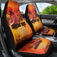 Australia and New Zealand ANZAC Day Car Seat Cover Soldiers Memories - Red Poppies with Aboriginal and Maori Art LT03 - Polynesian Pride