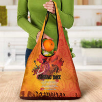 Australia and New Zealand ANZAC Day Grocery Bag Soldiers Memories - Red Poppies with Aboriginal and Maori Art LT03 - Polynesian Pride