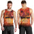 Australia and New Zealand ANZAC Day Men Tank Top Soldiers Memories - Red Poppies with Aboriginal and Maori Art