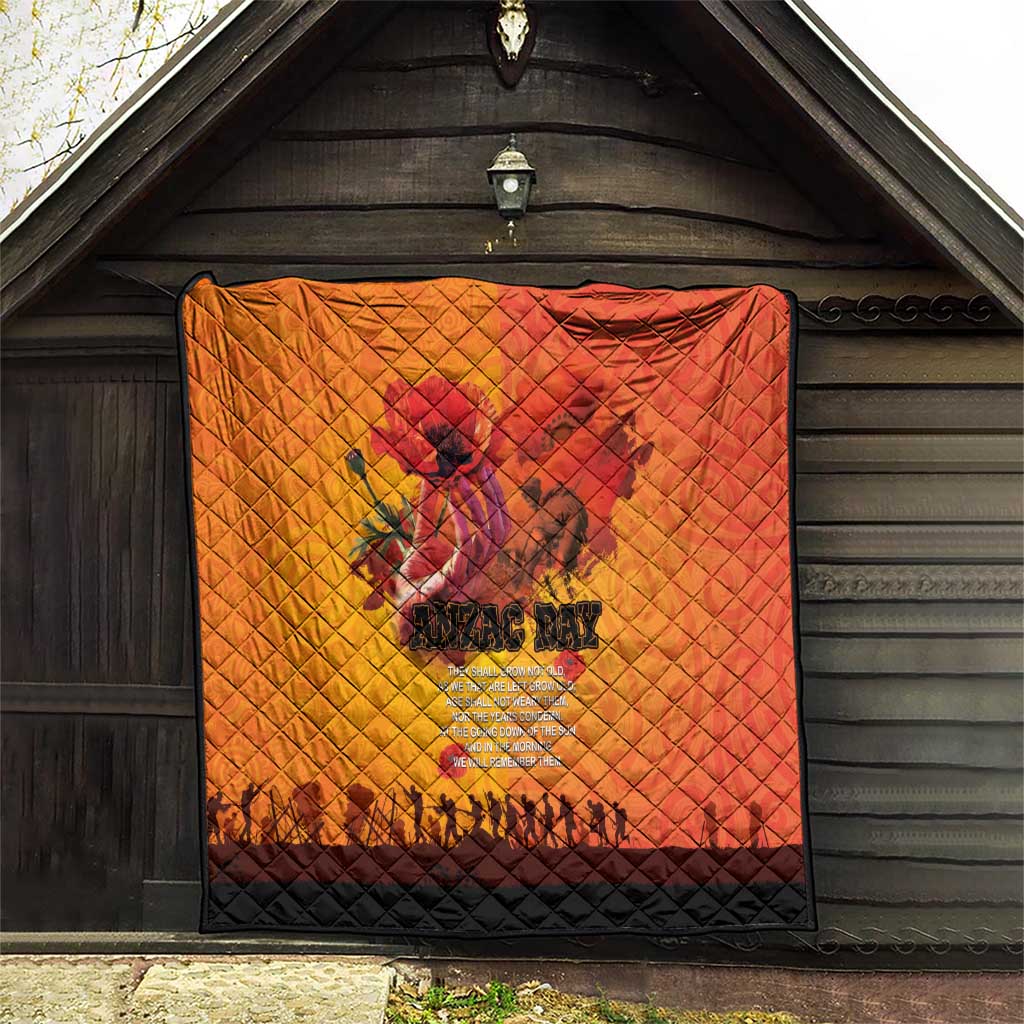 Australia and New Zealand ANZAC Day Quilt Soldiers Memories - Red Poppies with Aboriginal and Maori Art LT03 - Polynesian Pride