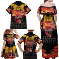 Australia ANZAC Day Family Matching Off Shoulder Maxi Dress and Hawaiian Shirt Forever in My Thoughts LT03 - Polynesian Pride