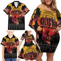 Australia ANZAC Day Family Matching Off Shoulder Short Dress and Hawaiian Shirt Forever in My Thoughts LT03 - Polynesian Pride