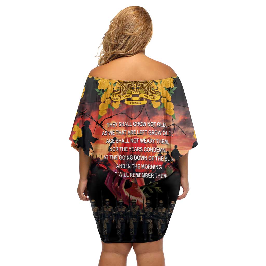 Australia ANZAC Day Family Matching Off Shoulder Short Dress and Hawaiian Shirt Forever in My Thoughts LT03 - Polynesian Pride