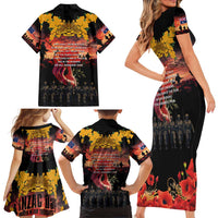 Australia ANZAC Day Family Matching Short Sleeve Bodycon Dress and Hawaiian Shirt Forever in My Thoughts LT03 - Polynesian Pride