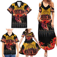 Australia ANZAC Day Family Matching Summer Maxi Dress and Hawaiian Shirt Forever in My Thoughts LT03 - Polynesian Pride