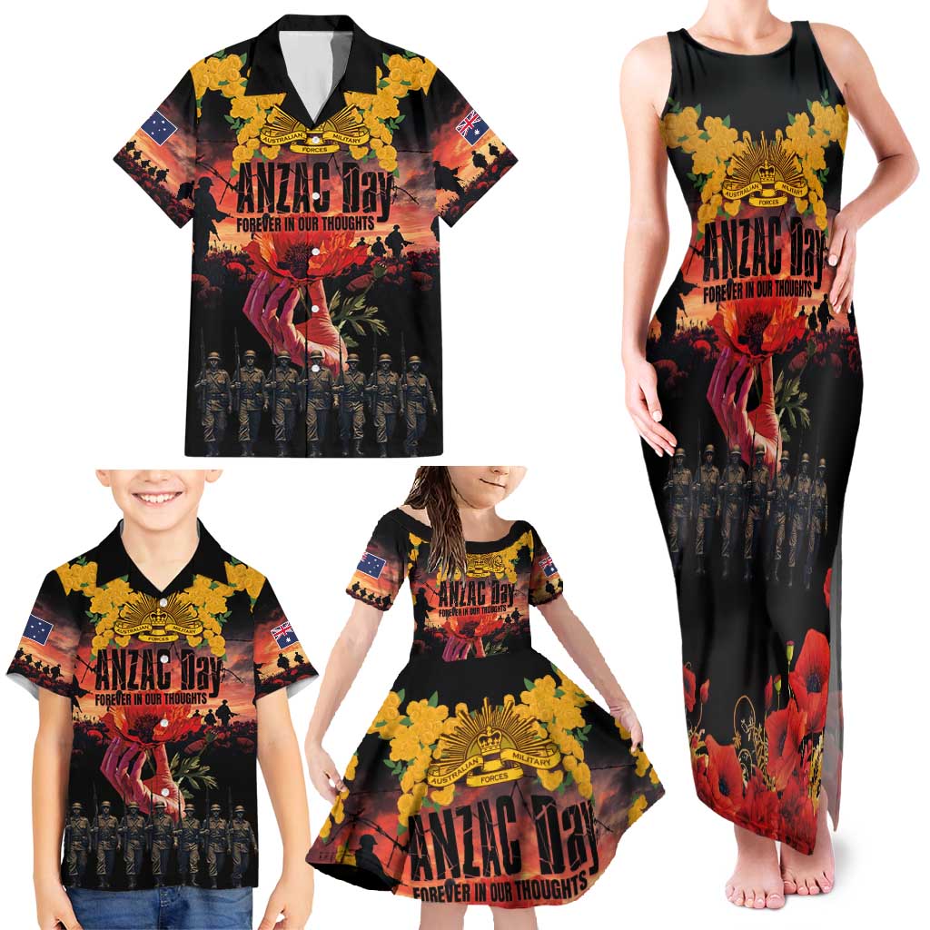 Australia ANZAC Day Family Matching Tank Maxi Dress and Hawaiian Shirt Forever in My Thoughts LT03 - Polynesian Pride