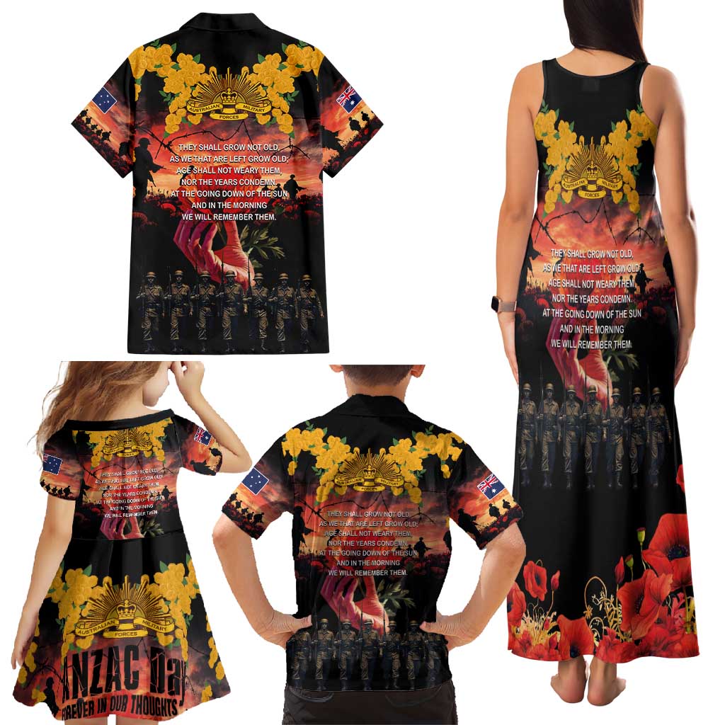 Australia ANZAC Day Family Matching Tank Maxi Dress and Hawaiian Shirt Forever in My Thoughts LT03 - Polynesian Pride