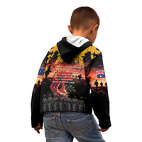 Australia ANZAC Day Kid Hoodie Forever in My Thoughts LT03 - Polynesian Pride