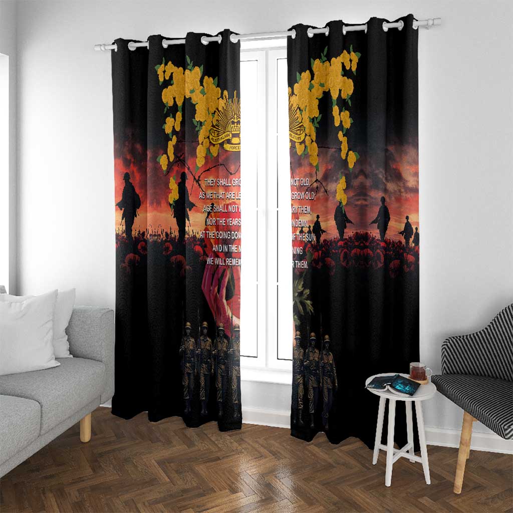 Australia ANZAC Day Window Curtain Forever in My Thoughts