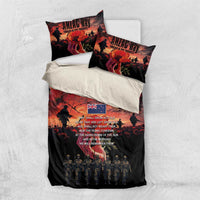 New Zealand ANZAC Day Bedding Set Forever in My Thoughts LT03 US Twin 172cm x 218cm Black - Polynesian Pride