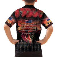 New Zealand ANZAC Day Family Matching Short Sleeve Bodycon Dress and Hawaiian Shirt Forever in My Thoughts LT03 - Polynesian Pride