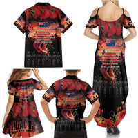 New Zealand ANZAC Day Family Matching Summer Maxi Dress and Hawaiian Shirt Forever in My Thoughts LT03 - Polynesian Pride