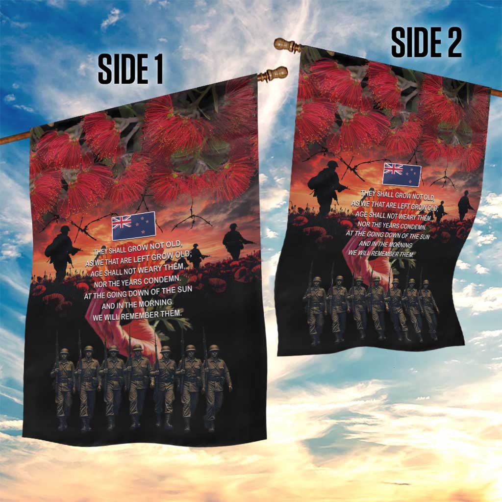 New Zealand ANZAC Day Garden Flag Forever in My Thoughts
