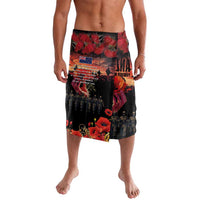 New Zealand ANZAC Day Lavalava Forever in My Thoughts LT03 Black - Polynesian Pride