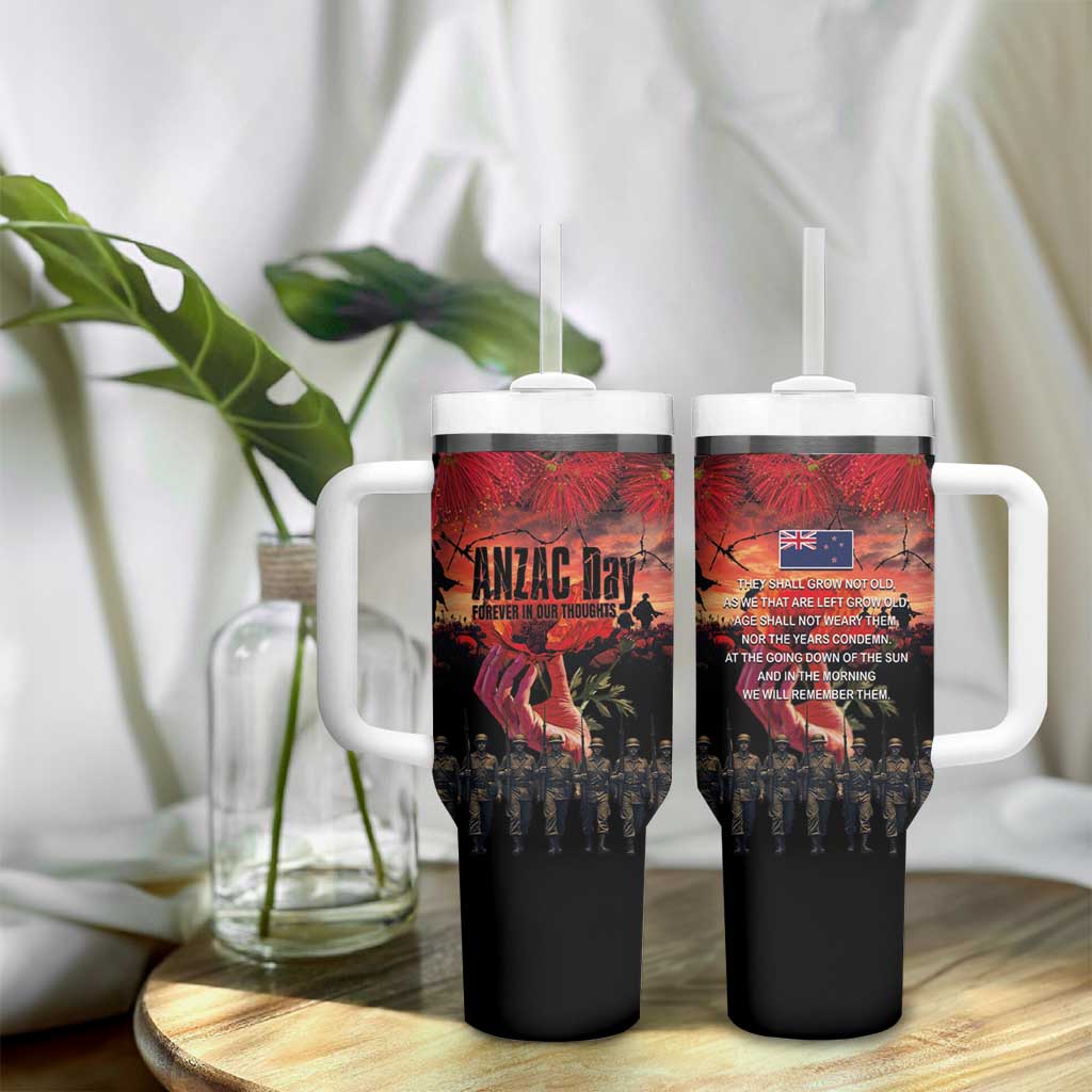 New Zealand ANZAC Day Tumbler With Handle Forever in My Thoughts