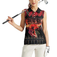New Zealand ANZAC Day Women Sleeveless Polo Shirt Forever in My Thoughts LT03 - Polynesian Pride
