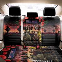 Australia and New Zealand ANZAC Day Back Car Seat Cover Kangaroo and Kiwi Bird Soldier - Forever in My Thoughts LT03 - Polynesian Pride