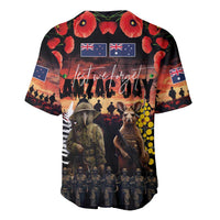 Australia and New Zealand ANZAC Day Baseball Jersey Kangaroo and Kiwi Bird Soldier - Forever in My Thoughts LT03 - Polynesian Pride