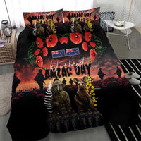 Australia and New Zealand ANZAC Day Bedding Set Kangaroo and Kiwi Bird Soldier - Forever in My Thoughts LT03 - Polynesian Pride