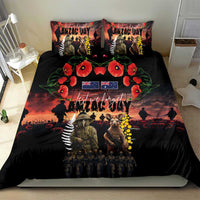 Australia and New Zealand ANZAC Day Bedding Set Kangaroo and Kiwi Bird Soldier - Forever in My Thoughts LT03 - Polynesian Pride