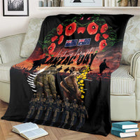 Australia and New Zealand ANZAC Day Blanket Kangaroo and Kiwi Bird Soldier - Forever in My Thoughts LT03 - Polynesian Pride