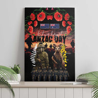 Australia and New Zealand ANZAC Day Canvas Wall Art Kangaroo and Kiwi Bird Soldier - Forever in My Thoughts LT03 - Polynesian Pride