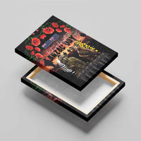 Australia and New Zealand ANZAC Day Canvas Wall Art Kangaroo and Kiwi Bird Soldier - Forever in My Thoughts LT03 - Polynesian Pride