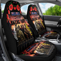 Australia and New Zealand ANZAC Day Car Seat Cover Kangaroo and Kiwi Bird Soldier - Forever in My Thoughts LT03 - Polynesian Pride