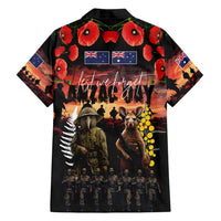 Australia and New Zealand ANZAC Day Family Matching Tank Maxi Dress and Hawaiian Shirt Kangaroo and Kiwi Bird Soldier - Forever in My Thoughts LT03 - Polynesian Pride
