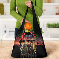 Australia and New Zealand ANZAC Day Grocery Bag Kangaroo and Kiwi Bird Soldier - Forever in My Thoughts LT03 - Polynesian Pride