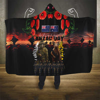Australia and New Zealand ANZAC Day Hooded Blanket Kangaroo and Kiwi Bird Soldier - Forever in My Thoughts LT03 - Polynesian Pride