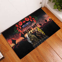 Australia and New Zealand ANZAC Day Rubber Doormat Kangaroo and Kiwi Bird Soldier - Forever in My Thoughts LT03 - Polynesian Pride