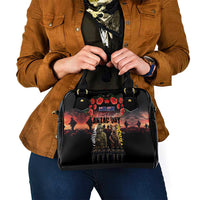 Australia and New Zealand ANZAC Day Shoulder Handbag Kangaroo and Kiwi Bird Soldier - Forever in My Thoughts LT03 - Polynesian Pride