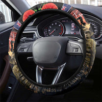 Australia and New Zealand ANZAC Day Steering Wheel Cover Kangaroo and Kiwi Bird Soldier - Forever in My Thoughts LT03 - Polynesian Pride