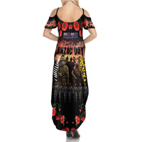 Australia and New Zealand ANZAC Day Summer Maxi Dress Kangaroo and Kiwi Bird Soldier - Forever in My Thoughts LT03 - Polynesian Pride