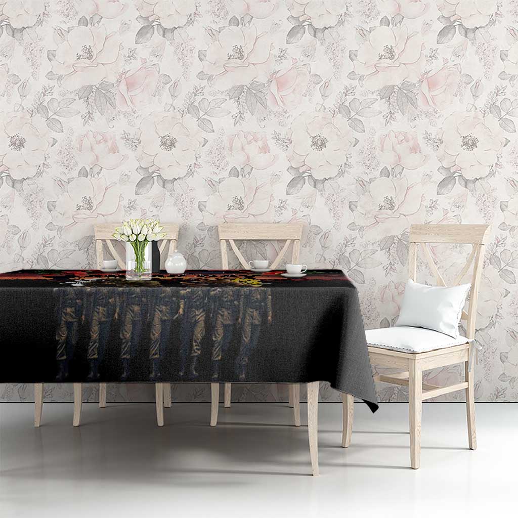 Australia and New Zealand ANZAC Day Tablecloth Kangaroo and Kiwi Bird Soldier - Forever in My Thoughts LT03 - Polynesian Pride