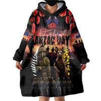 Australia and New Zealand ANZAC Day Wearable Blanket Hoodie Kangaroo and Kiwi Bird Soldier - Forever in My Thoughts LT03 - Polynesian Pride