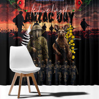 Australia and New Zealand ANZAC Day Window Curtain Kangaroo and Kiwi Bird Soldier - Forever in My Thoughts LT03 - Polynesian Pride