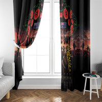 Australia and New Zealand ANZAC Day Window Curtain Kangaroo and Kiwi Bird Soldier - Forever in My Thoughts LT03 - Polynesian Pride