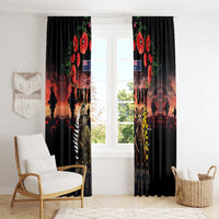 Australia and New Zealand ANZAC Day Window Curtain Kangaroo and Kiwi Bird Soldier - Forever in My Thoughts LT03 - Polynesian Pride