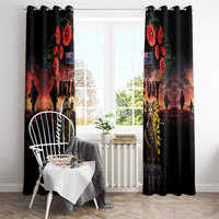 Australia and New Zealand ANZAC Day Window Curtain Kangaroo and Kiwi Bird Soldier - Forever in My Thoughts LT03 - Polynesian Pride