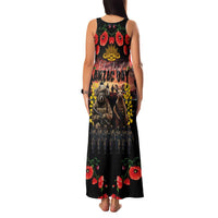 Australia ANZAC Day Family Matching Tank Maxi Dress and Hawaiian Shirt Kangaroo and Koala Soldier - Forever in My Thoughts LT03 - Polynesian Pride