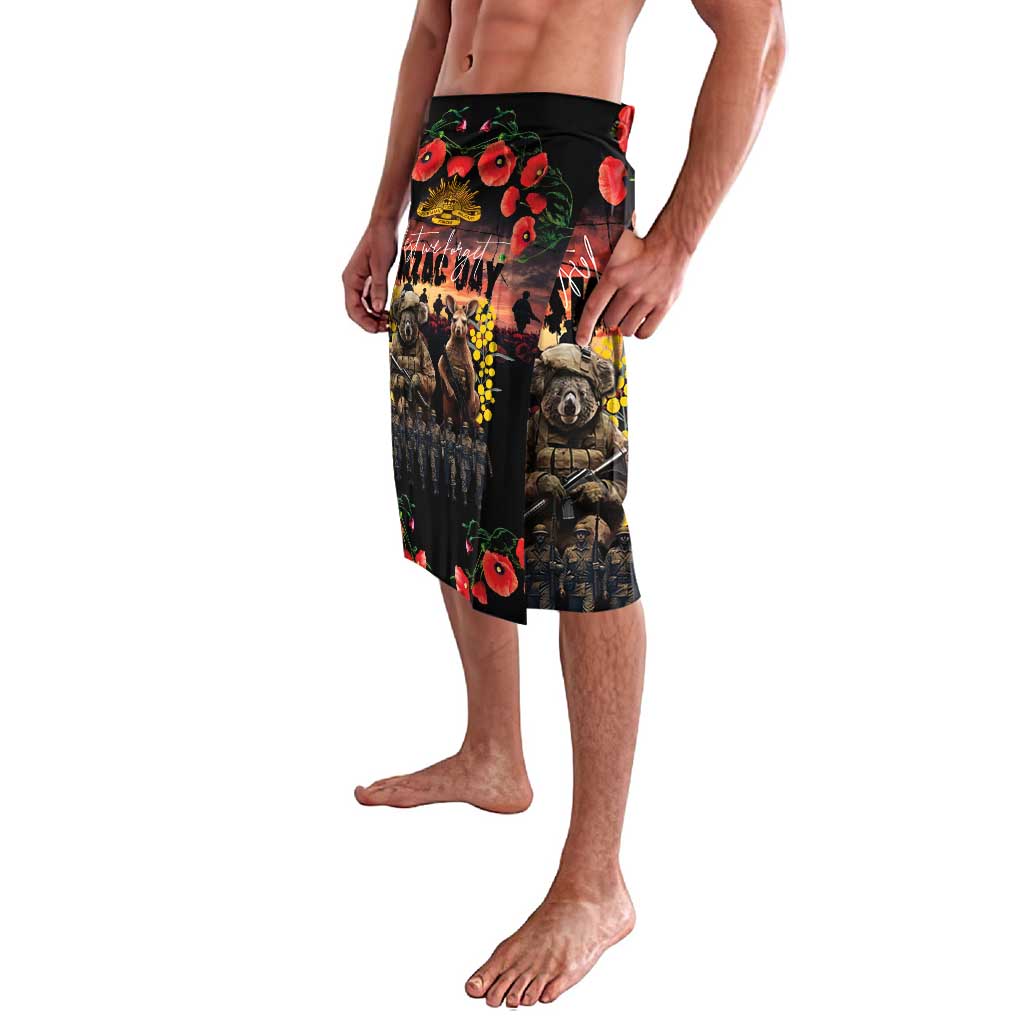 Australia ANZAC Day Lavalava Kangaroo and Koala Soldier - Forever in My Thoughts LT03 - Polynesian Pride