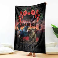 New Zealand ANZAC Day Blanket Tui Bird and Kiwi Bird Soldier - Forever in My Thoughts LT03 - Polynesian Pride