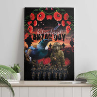 New Zealand ANZAC Day Canvas Wall Art Tui Bird and Kiwi Bird Soldier - Forever in My Thoughts LT03 - Polynesian Pride
