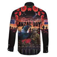New Zealand ANZAC Day Family Matching Puletasi and Hawaiian Shirt Tui Bird and Kiwi Bird Soldier - Forever in My Thoughts LT03 - Polynesian Pride