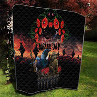 New Zealand ANZAC Day Quilt Tui Bird and Kiwi Bird Soldier - Forever in My Thoughts LT03 - Polynesian Pride