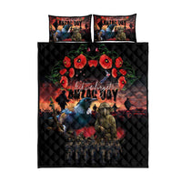 New Zealand ANZAC Day Quilt Bed Set Tui Bird and Kiwi Bird Soldier - Forever in My Thoughts LT03 - Polynesian Pride